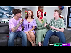 Play MP4 - Studly stepsons drill their jilted stepmoms' juicy pussies on Valentine's Day