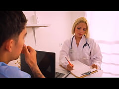 Play MP4 - Blonde doctor Xiara Dark gets horny checking her patient's HUGE cock - Juan Bustos DOCTOR