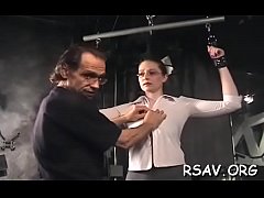 Play MP4 - Hot babe in astonishing sadomasochism scenes with ropes and clothespins