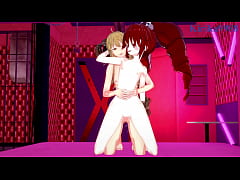 Play MP4 - Garie T&ucirc;m&acirc;n and Micha Jawk&acirc;n and Kaede Kagayama intense futanari sex&period; - Symphogear & Non Non Biyori Hentai