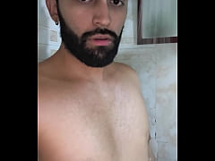 Play MP4 - Camilo Brown Jerking His Big Uncut Cock in the Shower and Eating His Own Cum