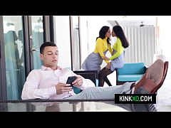 Play MP4 - Horny stepsisters Alina Belle and Maya Farrell fucked with their stepbro to get them into the club