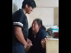 Play MP4 - Alone with my maid&comma; my wife almost caught us