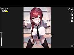 Play MP4 - Moaning Makima and Power Cowgirl and Missionary Sex POV with Creampie&sol;squirting