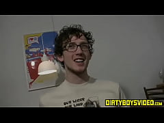 Play MP4 - Skinny curly haired amateur jerking off his thick dick solo