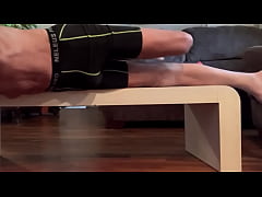 Play MP4 - Bike Shorts Underwear Butt and Bulge Stretching on Table with Sound