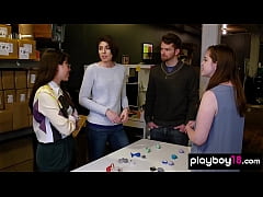 Play MP4 - Two hot amateur real american couples testing their new sex toys