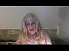 Play MP4 - Sissy Fag Sarah Writes ID in Lipstick On Her Chest