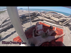 Play MP4 - Risky Public Handjob on the Canary Beach Caught reading a book - MissCreamy