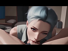 Play MP4 - Blue Haired Beauty Gives Sloppy Blowjob Until You Cum In Her Mouth - &lbrack;POV &sol; AI&rsqb;