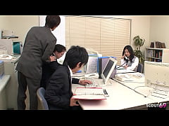 Play MP4 - Asian Secretary seduce to Blowbang annd Cum on Tits while Squirt Orgasm in Office at uncensored JAV Porn