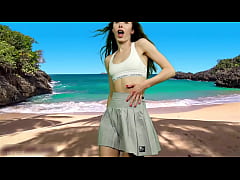 Play MP4 - She's dancing on the beach without panties