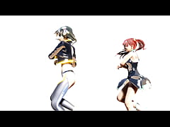 Play MP4 - Sexy Gals Kanon and Aria Ero Nude Dance - Killer Lady MMD by Tsunpai