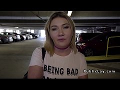 Play MP4 - American big ass blonde bangs outdoor