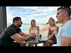 Play MP4 - Racy Girls Rebecca Volpetti And Veronica Leal Hook Up With Strangers For Vacay DP Sex GP3160