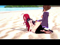 Play MP4 - Hentai Rias Gremory getting fucked by a Futanari on the beach