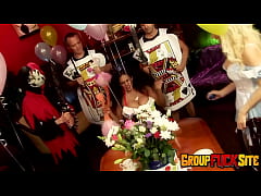 Play MP4 - Group Fuck Site - Orgy at a Costume Party with 4 Lustful Sluts