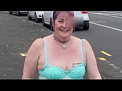 Play MP4 - Trashy Kiwi slut shows off at the mall and on a busy public street
