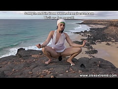 Play MP4 - Sexy Proxy Paige fuck her ass with black buttplug & anal prolapse at the cliff edge