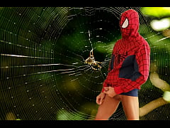 Play MP4 - Cosplay Spider-man jerking