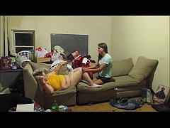 Play MP4 - Real hidden cam Landlord caught new tenants having sex on his hidden cam intense sex and creampie
