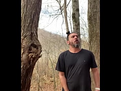 Play MP4 - Horny Latino hippie jerking off outside caught in the woods