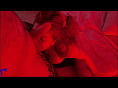 Play MP4 - Latina MILF under Red Light Sucks Balls&comma; Spits on Dick&comma; Handjob and Huge Facial Cumshot