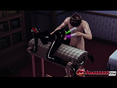 Play MP4 - Latex Girl In Fetish BDSM Costume Rule34 &ndash; Anal Toy Insertion&comma; Wet Pussy Licking On Chair & Double Vibrator Squirt With Loud Moanings