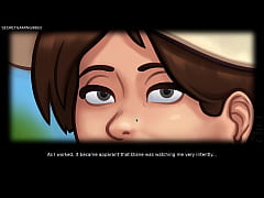 Play MP4 - Summertime Saga By DarkCookie - Big titted MILF Plays with Horny guy in her garden