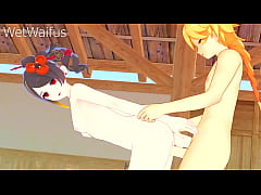 Play MP4 - Chiori wants Her Pussy Cleaned with white Hot Cum - Genshin Impact hentai