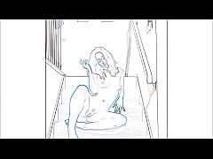 Play MP4 - Luna Lain Strips On The Stairs - In Relief