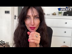 Play MP4 - Hot MILF punishes&comma; sucks dick and gets cum on feet