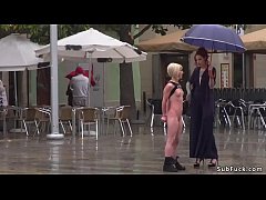 Play MP4 - Blonde spinner humiliated in public