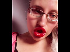 Play MP4 - Perfect Lips Red Lip Gloss Lipstick Fetish FinDom Goaldigger