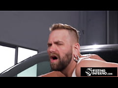 Play MP4 - Buff Mechanic Fisted By Muscle Jock - Josh Mikael&comma; Jim Fit - FistingInferno