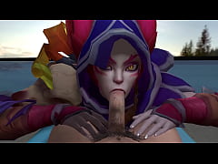 Play MP4 - Xayah Deepthroat Blowjob&colon; league of legends 3D Porn Parody