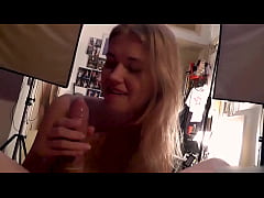 Play MP4 - huge facial on annoyed blonde Violette Pure