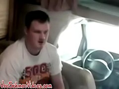 Play MP4 - Old studs lay together in a trailer as they masturbate too