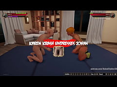 Play MP4 - Johan VS Karen Krash &lpar;Naked Fighter 3D&rpar;