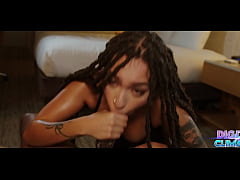 Play MP4 - Slim curved ebony Babe Take on huge Monster Dick