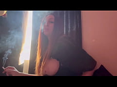 Play MP4 - Italian Big Tits Long Hair Artemisia Love Cigarette Smoking Fetish Solo Sesh and tits out