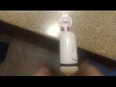 Play MP4 - Dan pounds his hands free toy hard