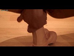 Play MP4 - Pretty ladyboy riding a big dildo on floor