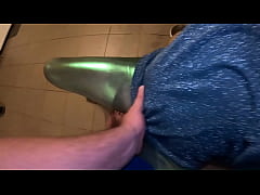 Play MP4 - Deep blow-job and cum play on my shiny cameltoe 285- preview