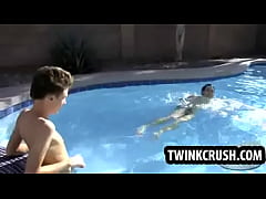 Play MP4 - Horny twink sucks cock and gets fucked in the pool