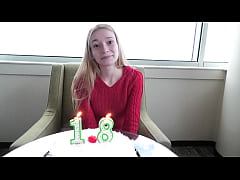 Play MP4 - Wholesome 18 Year Old Blonde is Making Her First Porn Video