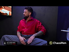 Play MP4 - Tatted Stud Sucks BBC Through Gloryhole - Jake Waters&comma; Alpha Wolfe - ChaosMen