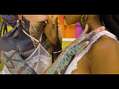 Play MP4 - Lesbian Tattooed Strap-on Piss soaked Fucking