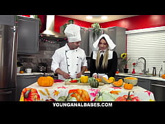 Play MP4 - Instructional video - How To Stuff A Turkey's Asshole&excl; In this episode of Dinner Table chef Nicky Rebel stuffs Khloe Kapri's asshole&excl;