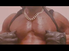 Play MP4 - Biig Chested Black Muscle Dad Tit and Cock Play